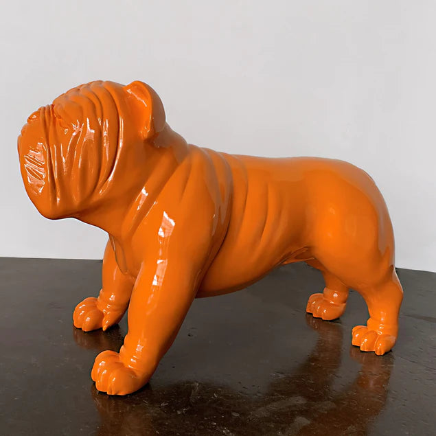  Fiberglass Bulldog MD Sculpture, Orange By Gold Leaf Design Group 