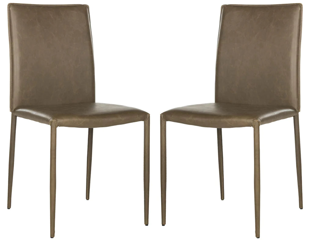  Safavieh Karna 19''H Dining Chair Set Of 2 - Antique Brown 