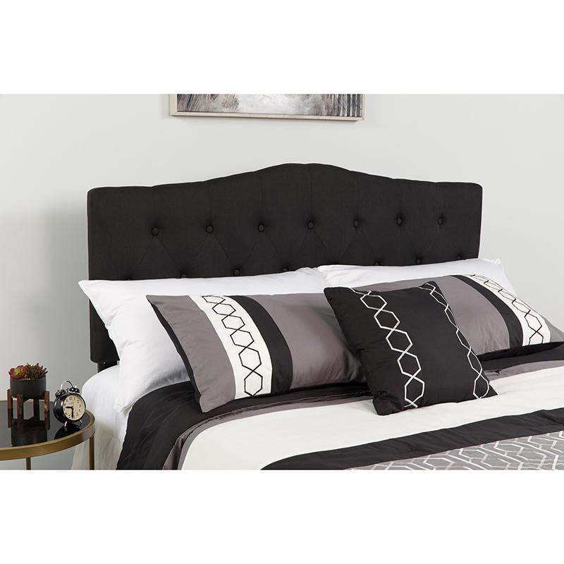  Cambridge Tufted Upholstered Queen Size Headboard In Black Fabric By Flash Furniture 