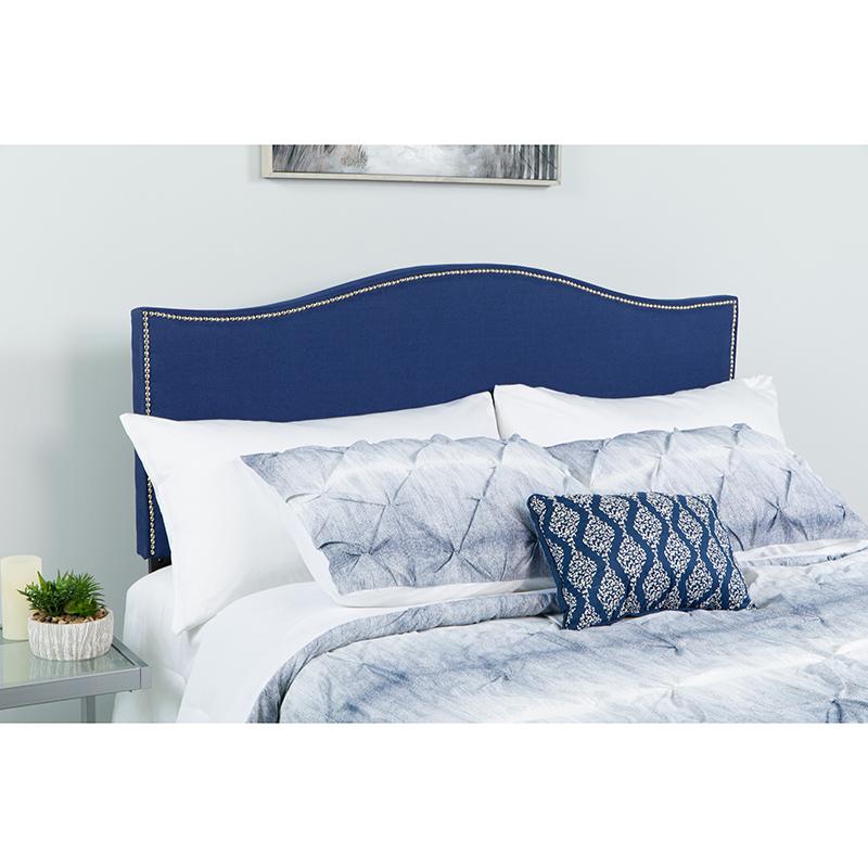  Cambridge Tufted Upholstered Queen Size Headboard In Navy Fabric By Flash Furniture 