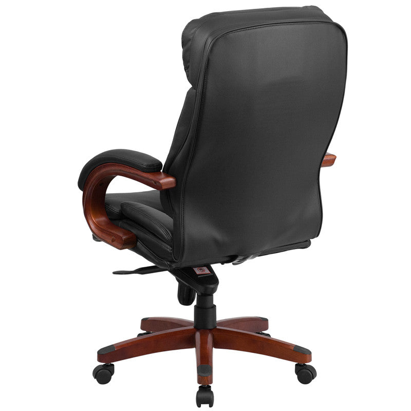 Flash Furniture High Back Black Leather Executive Swivel Office Chair ...