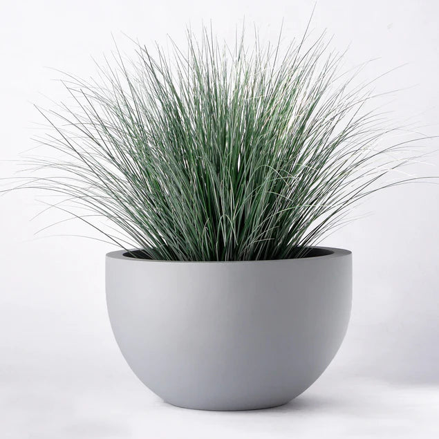  Fiberglass Isabella Planter, Grey, 16. By Gold Leaf Design Group 