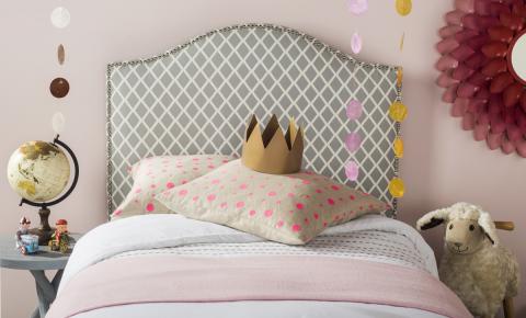  Safavieh Connie King Headboard King Size - Grey 