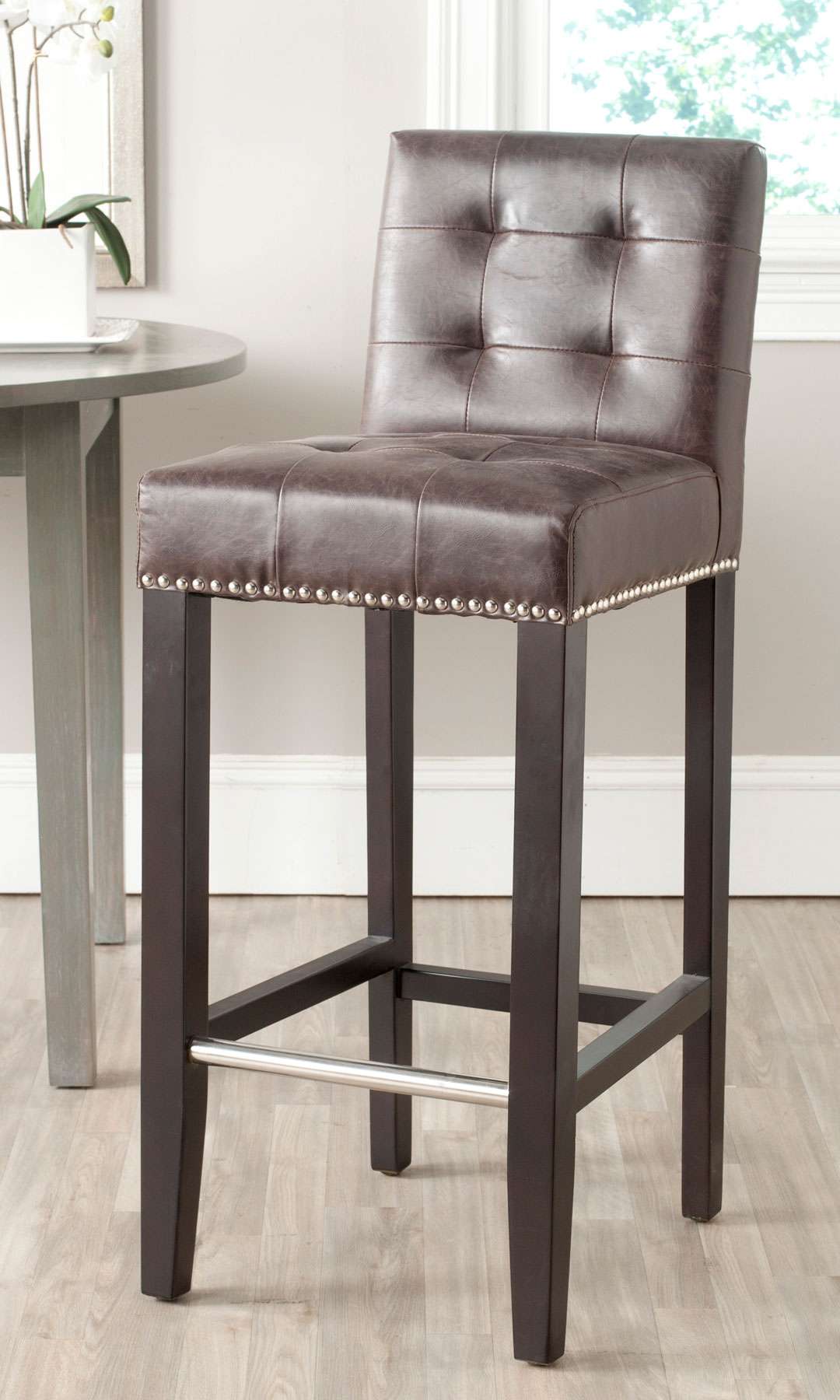  Safavieh Thompson Bar Stool - Antique Brown 