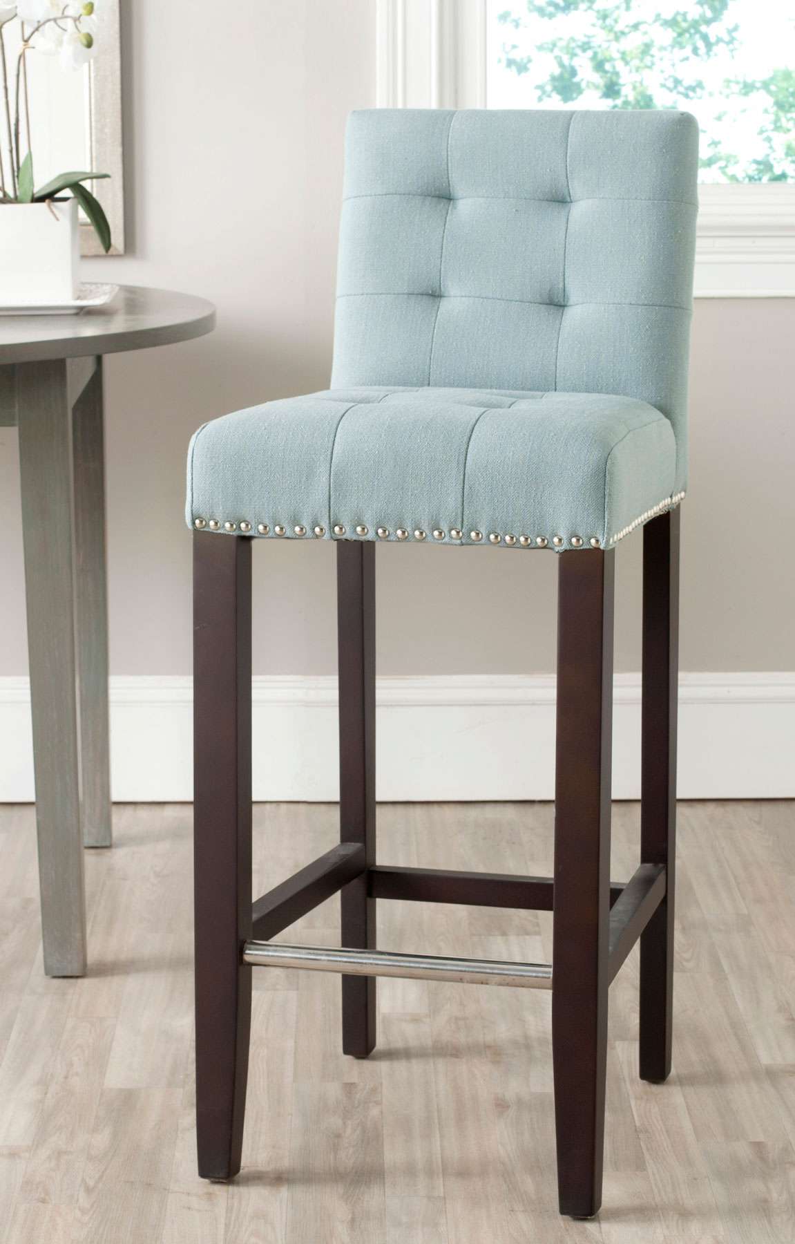  Safavieh Thompson Bar Stool - Sky Blue 