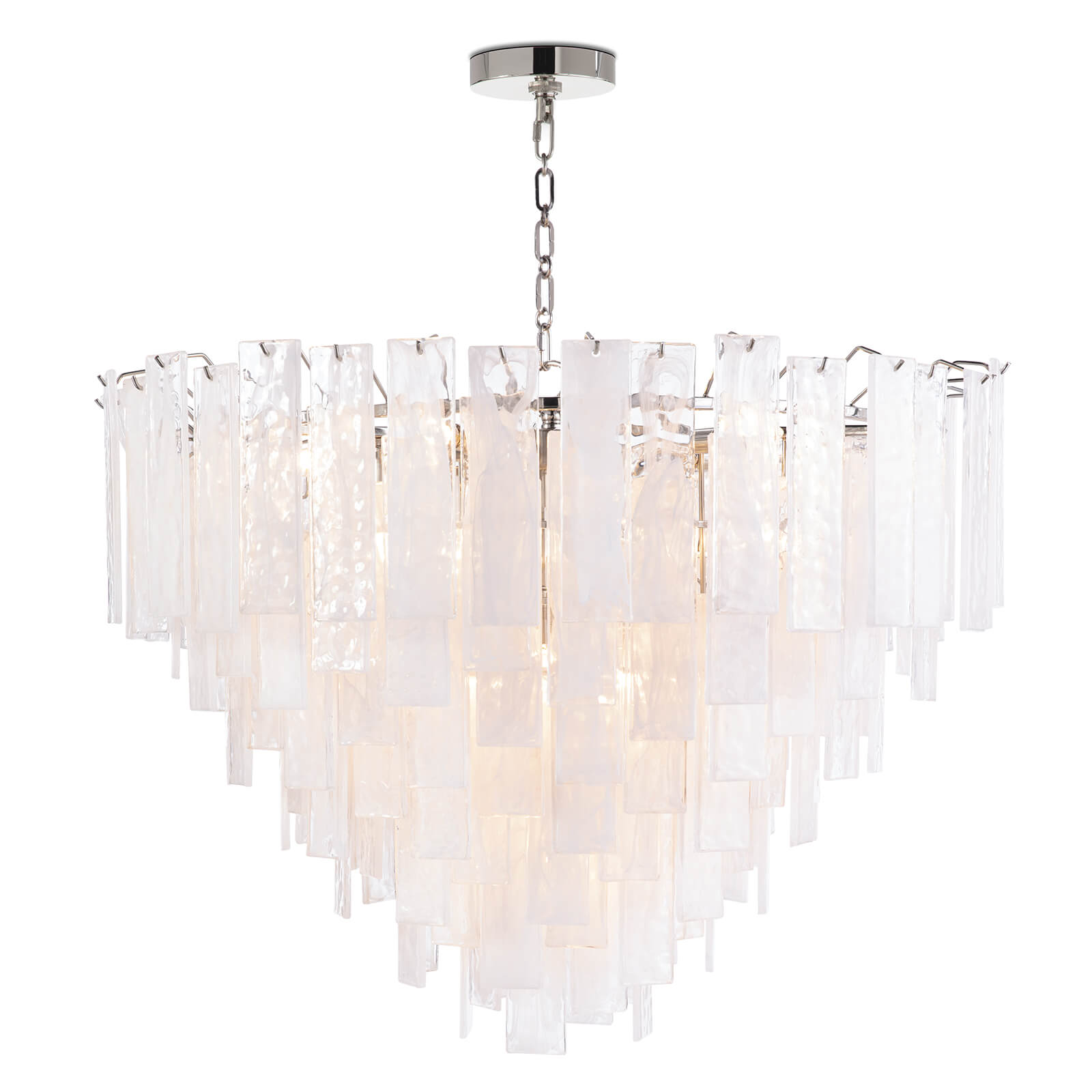  Glacier Chandelier Large Polished Nickel By Regina Andrew 