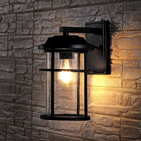  Safavieh Cianna Outdoor Wall Sconce Set Of 2 - Matte Black 