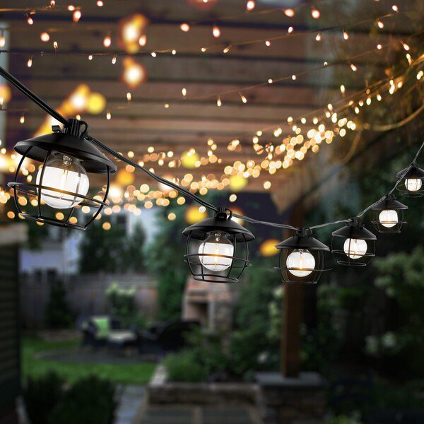  Safavieh Agitha Led Outdoor String Lights - Black 