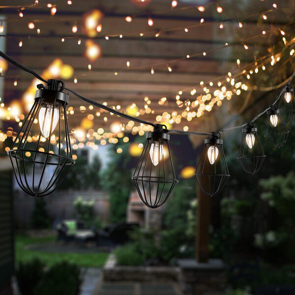  Safavieh Ellina Led Outdoor String Lights - Black 