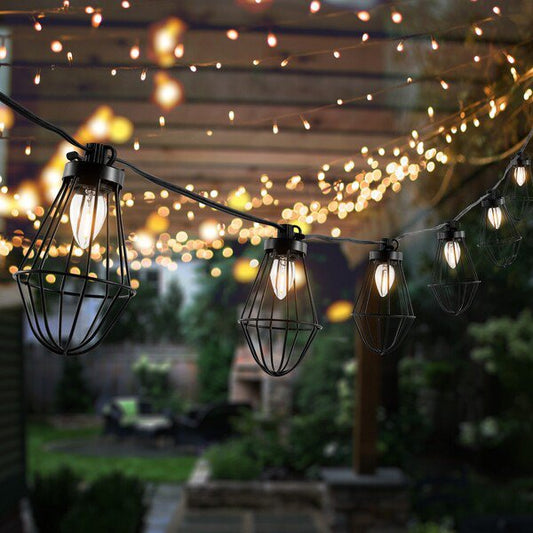 Outdoor LED String Lights - Black