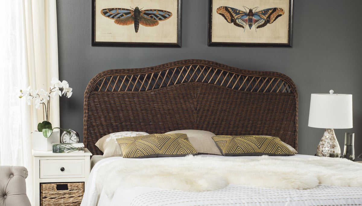  Safavieh Sephina Headboard Queen Size - Brown 