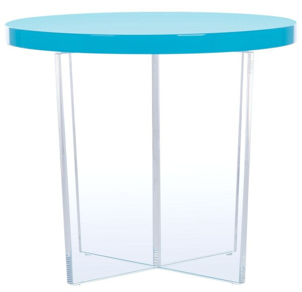  Safavieh Edwards Acryllic Accent Table - Turquoise 