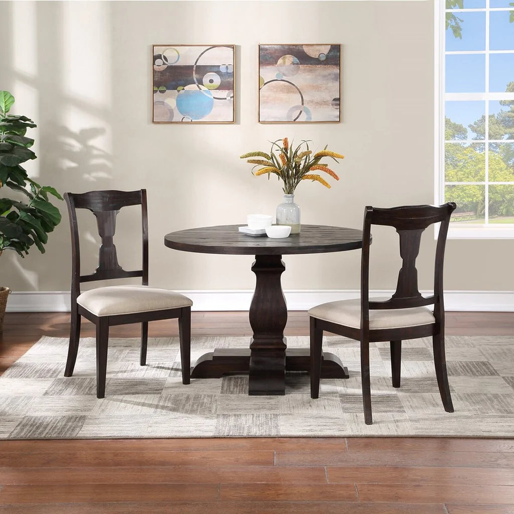  Safavieh Jasmyn Wood Dining Chair Set Of 2 - Dark Walnut 