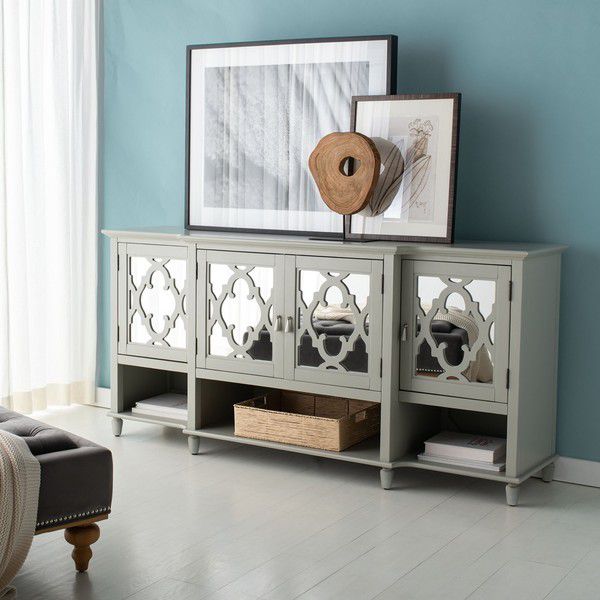  Safavieh Juliette Mirrored Sideboard - Gray 