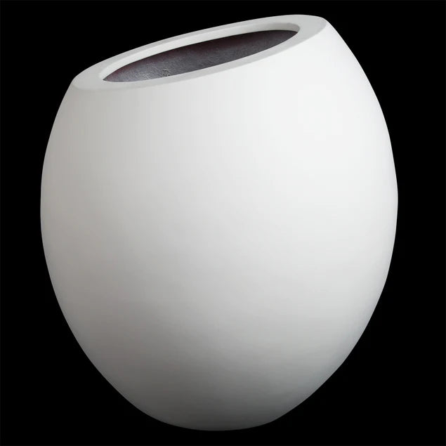  Fiberglass Sherry 29"H Planter, WHITE By Gold Leaf Design Group 