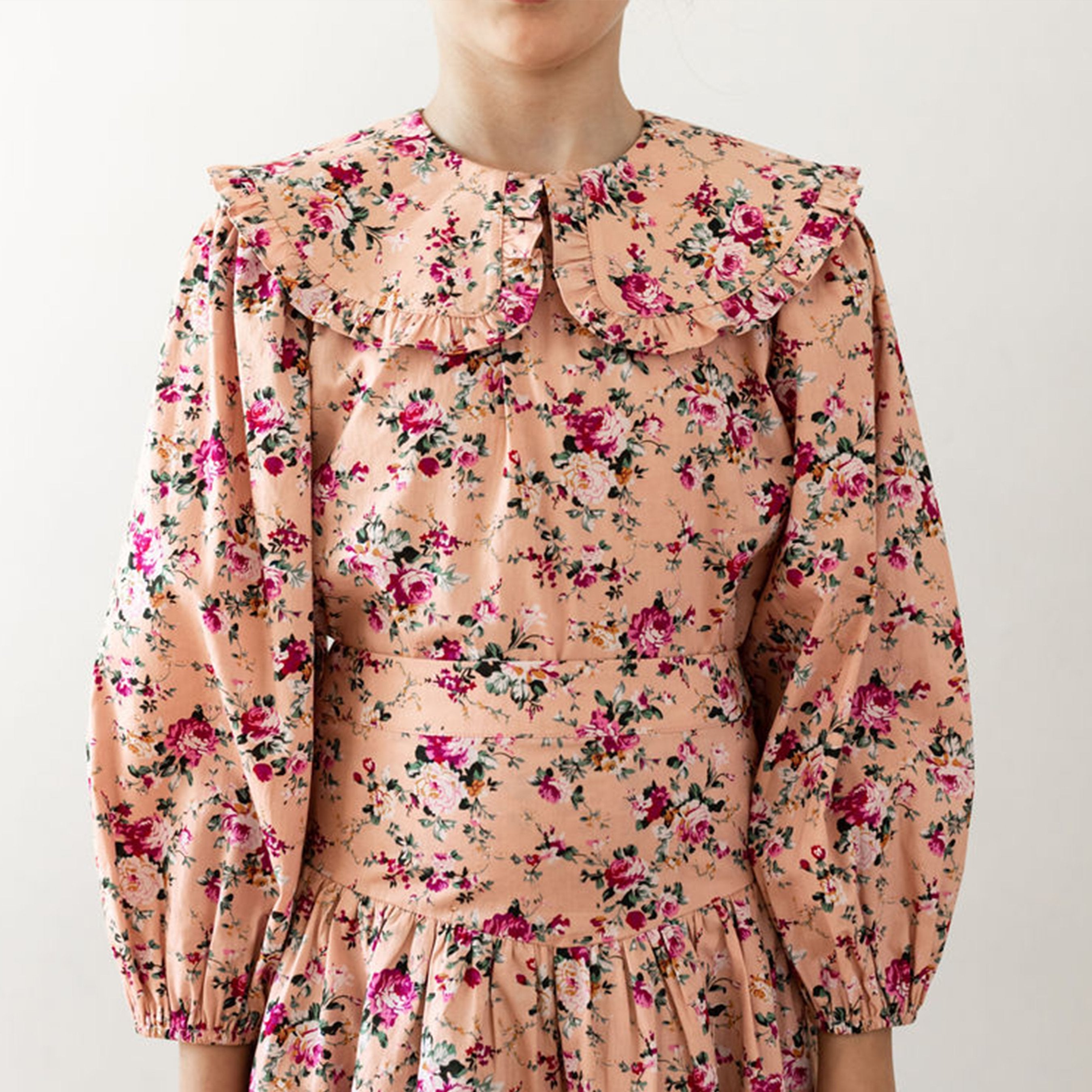 Petite Amalie Printed Peter Pan Blouse