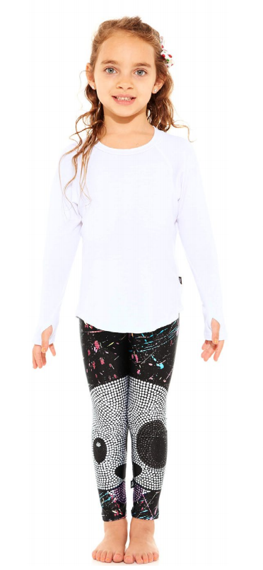 Kids TLC Foil Legging in Onyx Sparkle –