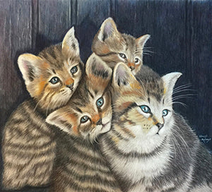 Stuck in the Middle - Colored Pencil Artwork by Cheryl Metzger