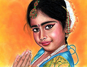 Gudiya (Doll) - Colored Pencil Artwork by Neelima Roy Patibandla