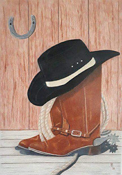 Way Out West - Colored Pencil Artwork by Paul Hunt