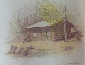 Karen's Cabin - Colored Pencil Artwork by Patricia Hovis-French