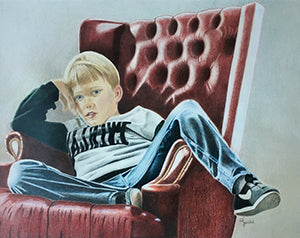 Sammie - Colored Pencil Artwork by Cathie Horrell