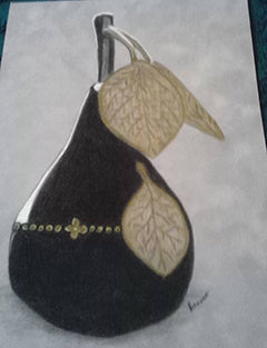 The Perfect Pear - Colored Pencil Artwork by Patricia Schrank