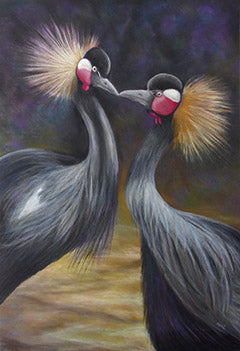 Grey Crested Cranes by Fiona Nichols