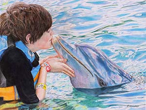 Dolphin Kisses by Nancy Honaker