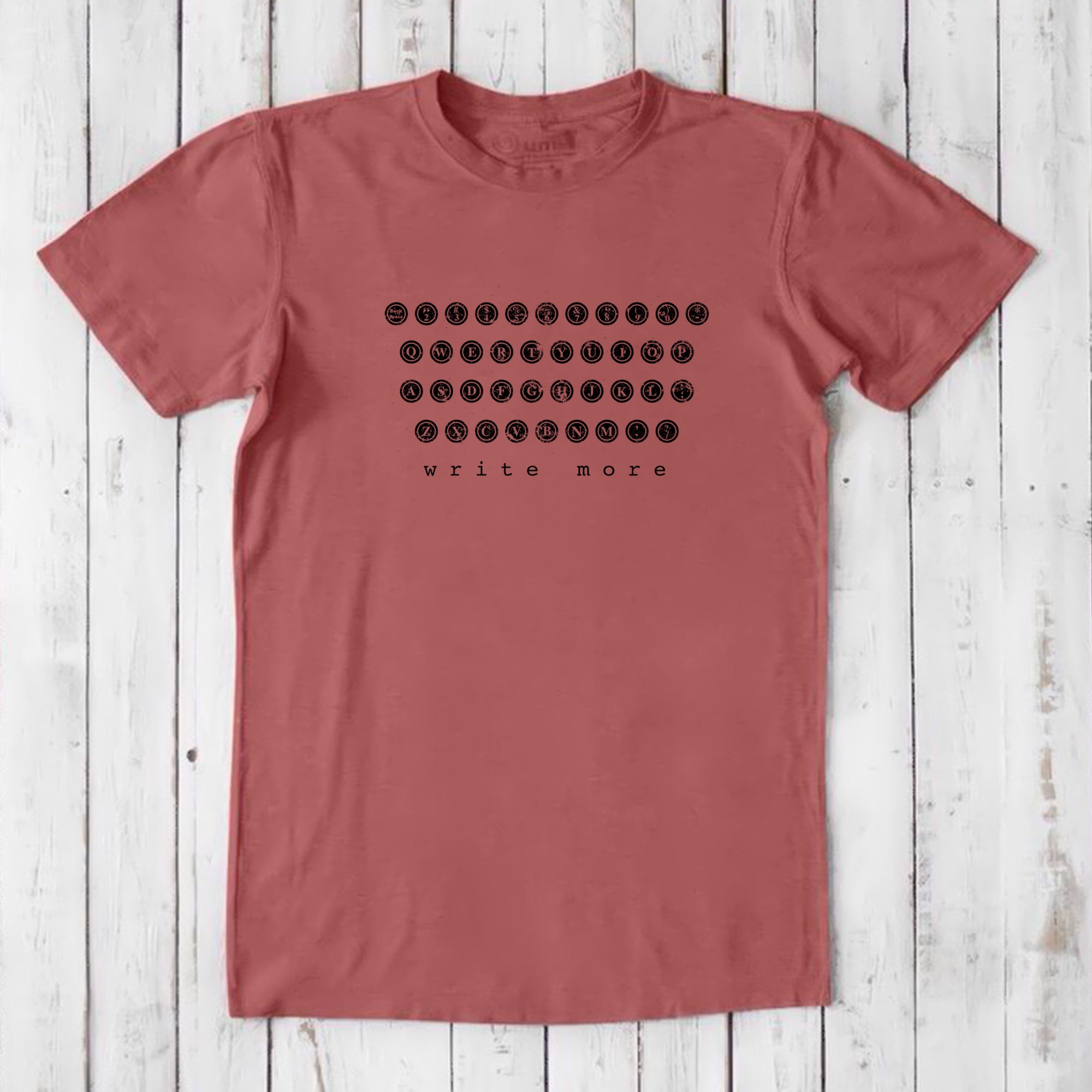 Men's Organic Typewriter T-shirt | Eco-friendly Writer's T shirt