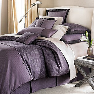 Charisma Bedding Marquette Caviar Purple King Duvet Cover New