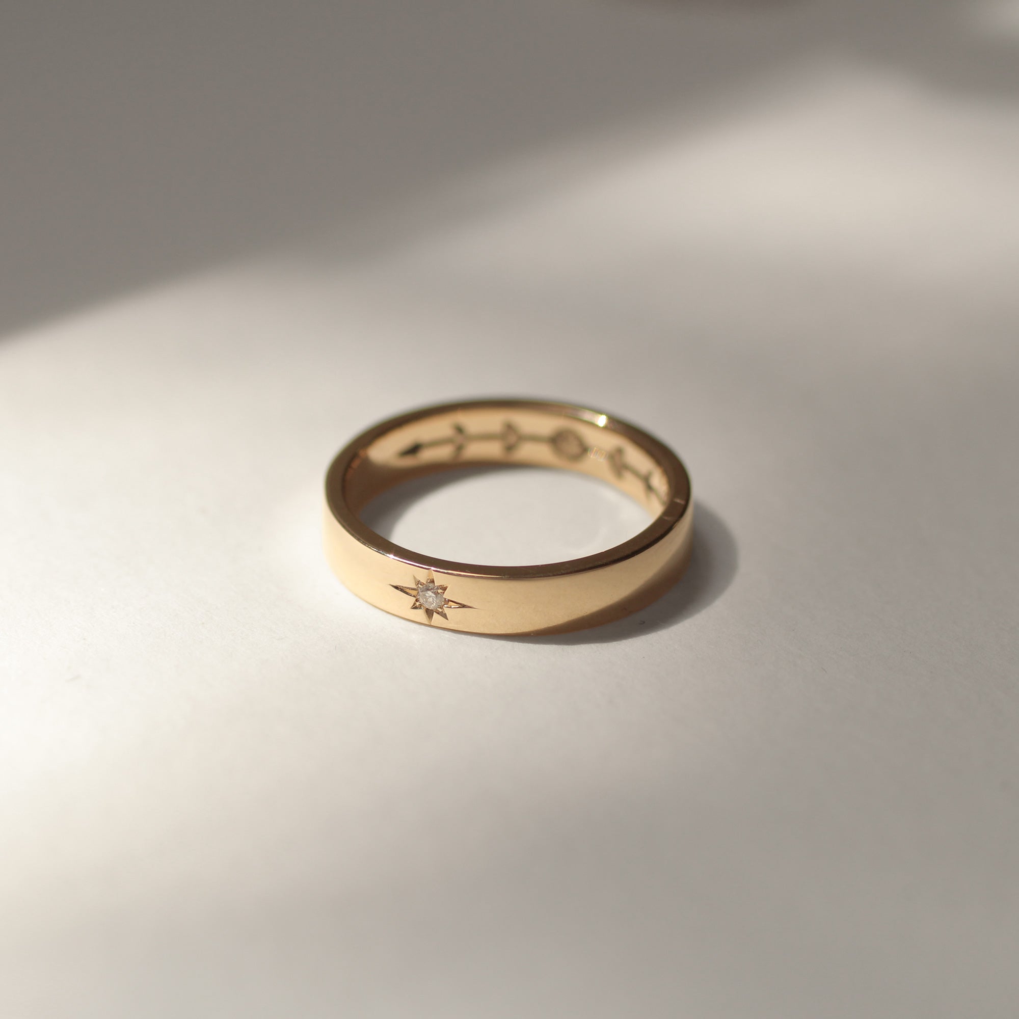 sun and moon band ring