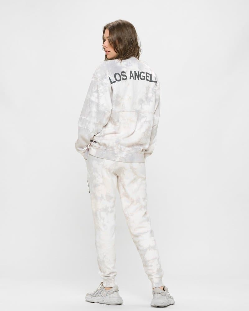 Los Angeles Crystal Wash Crew Neck Organic Fleece Sweatshirt