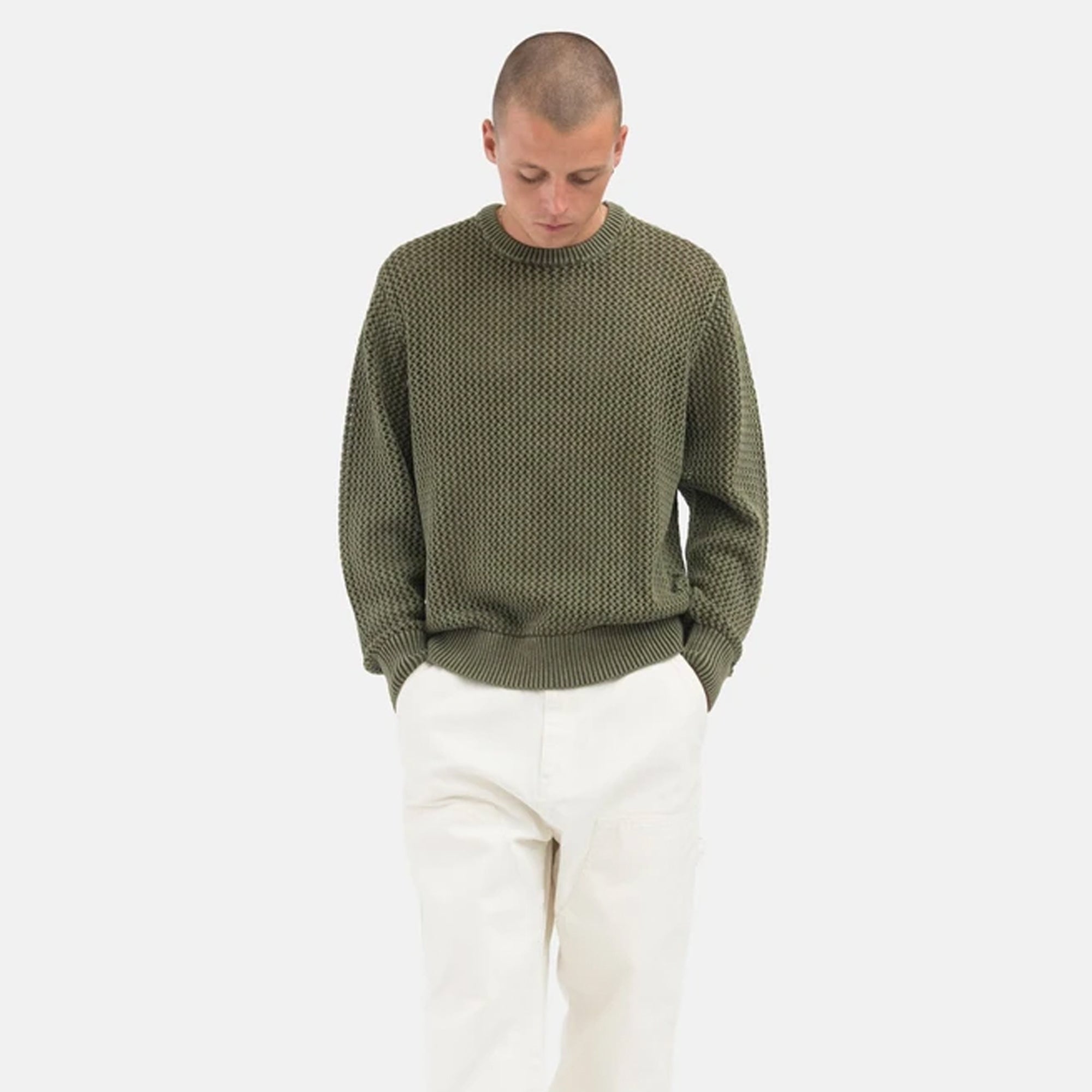 Stussy Mens Pigment Dyed Loose Gauge Sweater