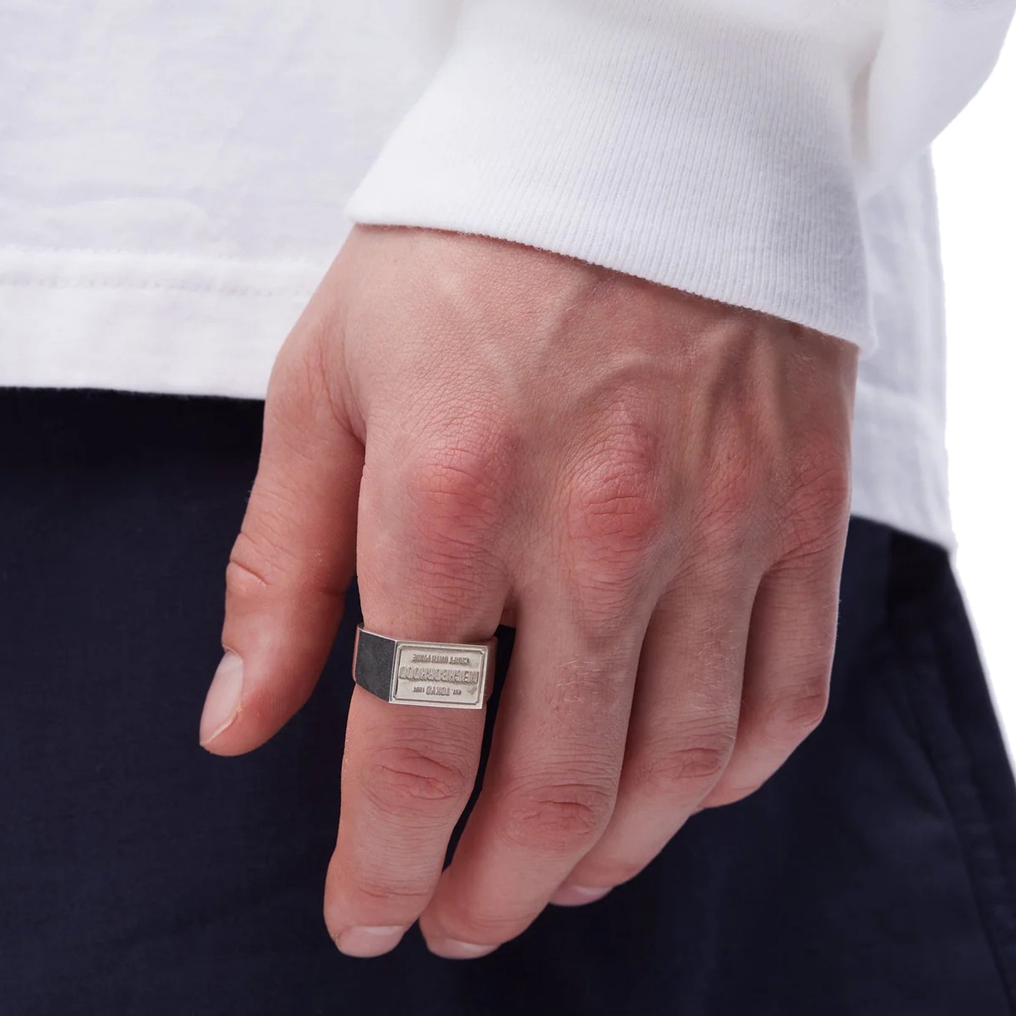 NEIGHBORHOOD SILVER SIGNET RING | labiela.com