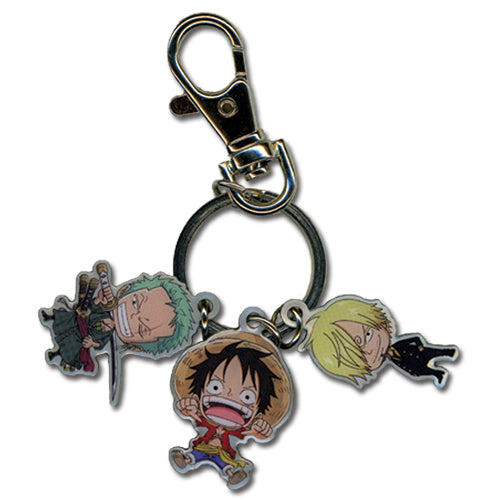 One Piece Luffy, Zoro & Sanji Metal Keychain – Shadow Anime