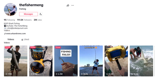 social media drone fishing post shark fishing