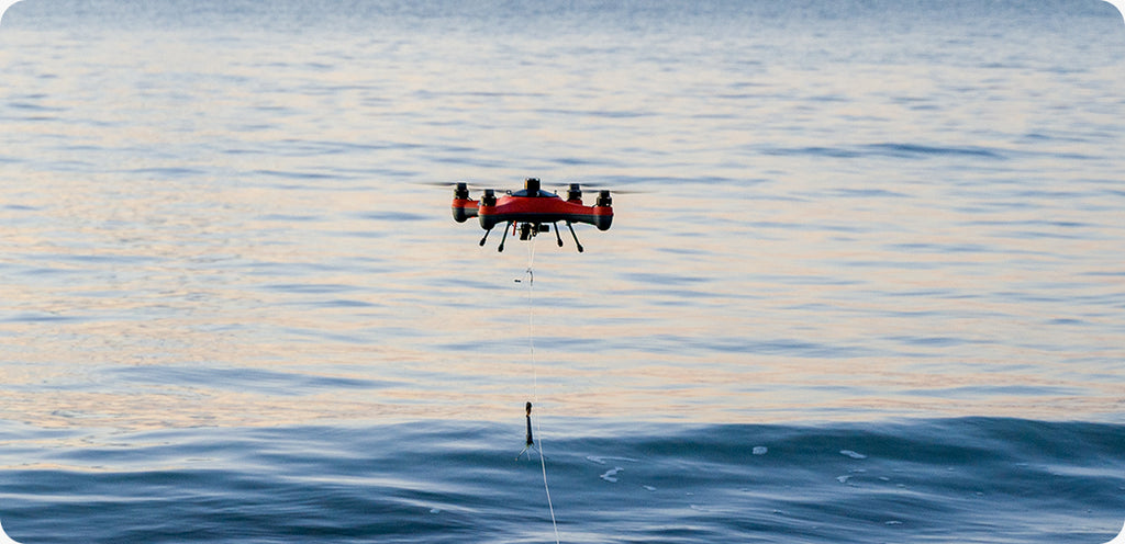 FD1 fishing drone trolling on water