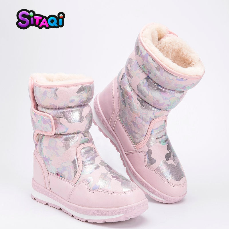 pink snow boots