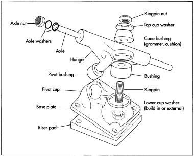 Skateboard truck diagram