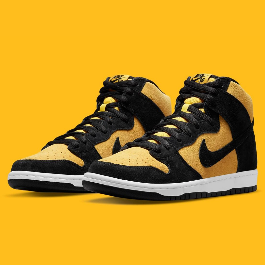 Nike SB Dunk High Pro Reverse Goldenrod skate dunks sb raffle empire skate