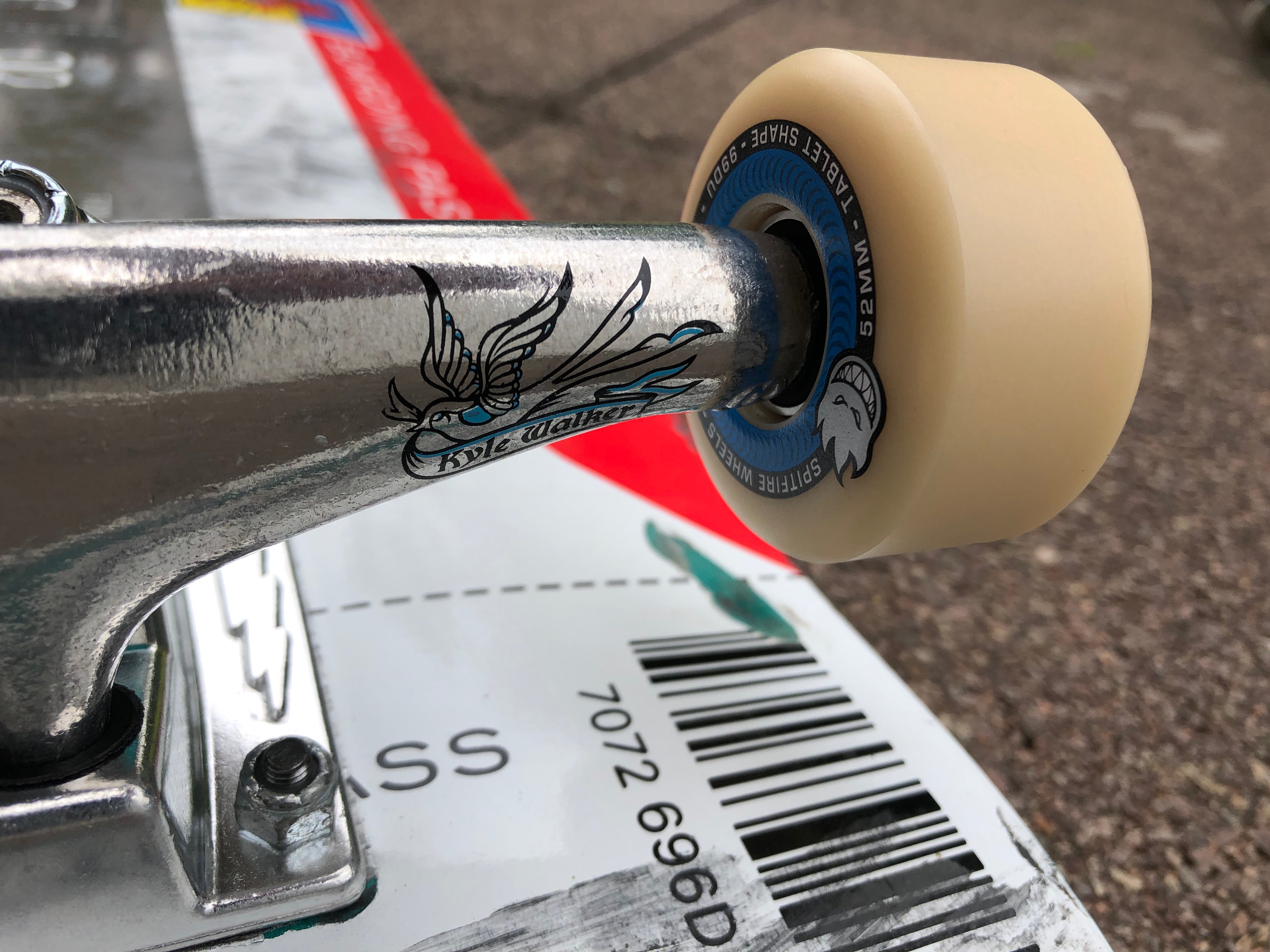 skateboard wheels close up