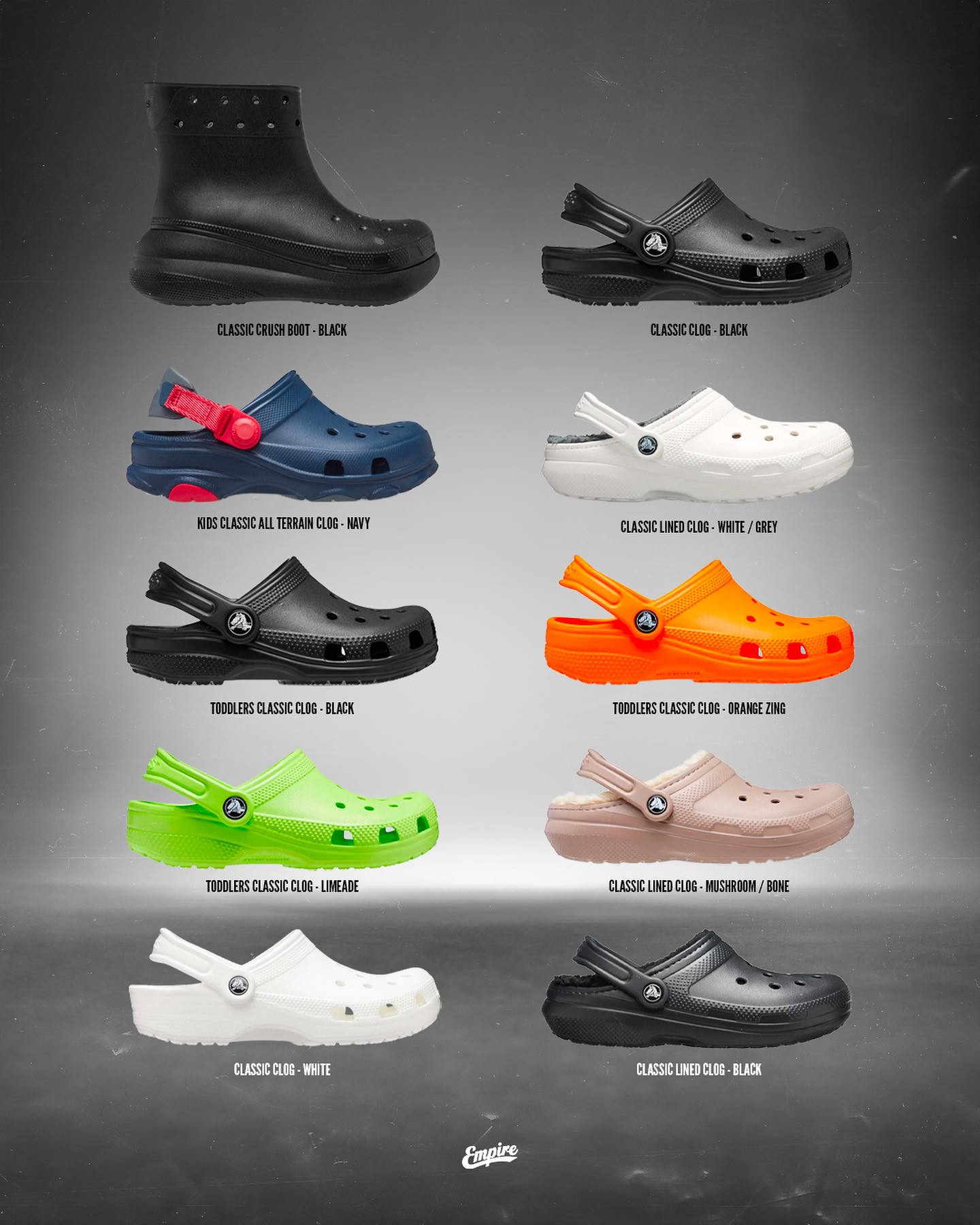 Crocs clogs - authentic footwear range