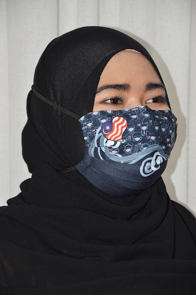 #UnityMasks-Negeri Sembilan Edition Reusable Face Masks (4 Pack: Negeri Sembilan Flag,Malaysia Flag,Blue & Black Frontliner Flags)