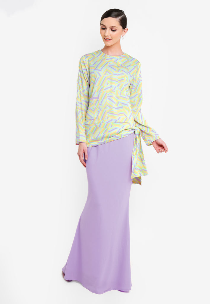 35 Ide Design Baju  Raya Warna  Purple  Kelly Lilmer