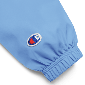 Love Hurts® Champion Embroidered Packable Jacket Blue) – Club