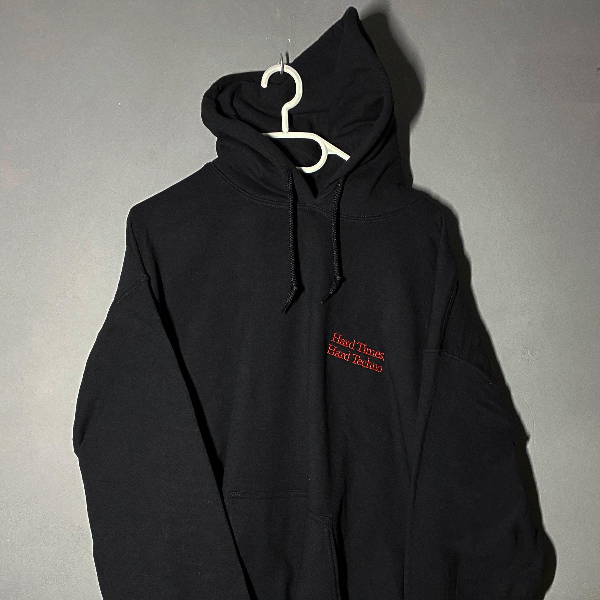 Hard Times, Hard Techno® Embroidered Hoodie (super limited) – Kikillo Club