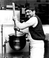 Chuck Herlocher makes mustard at the Train Station in State College, PA