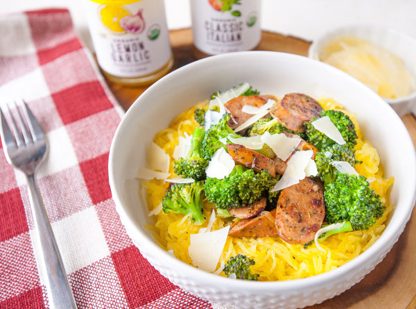 Spaghetti Squash, Sausage & Broccoli