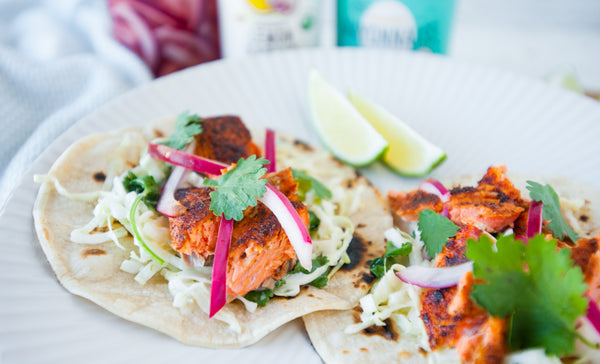 salmon tacos